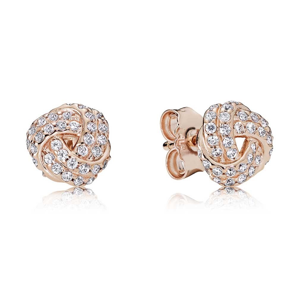 Rose Gold Pandora Earrings